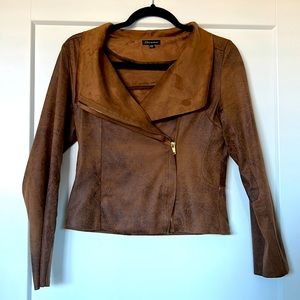 SHINESTAR brown suede jacket